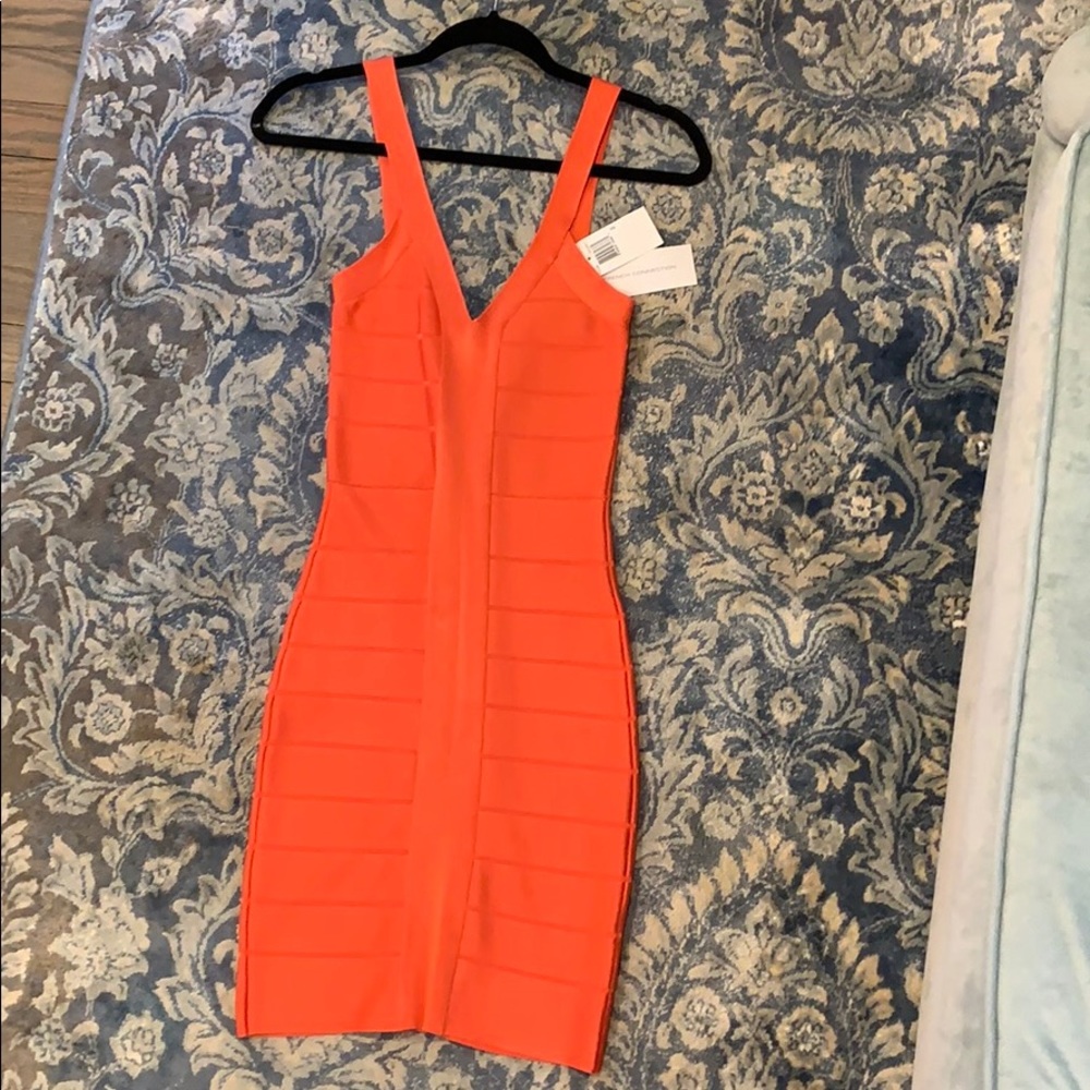 French Connection Coral Bodycon Dress